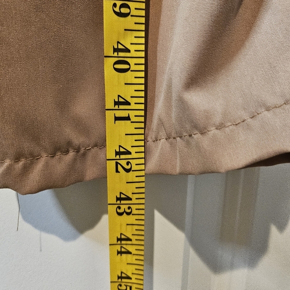 Tan Straight Leg Cargo Pants Elastic Waist Utility Pockets Casual Streetwear 31 - Picture 13 of 13